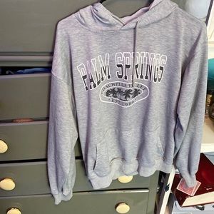 palm springs gray hoodie